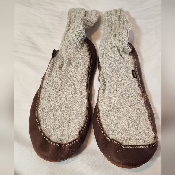 ACORN COMFORT ON EARTH RAG WOOL SLIPPER SOCK MENS XL 12 13 - Picture 1 of 5
